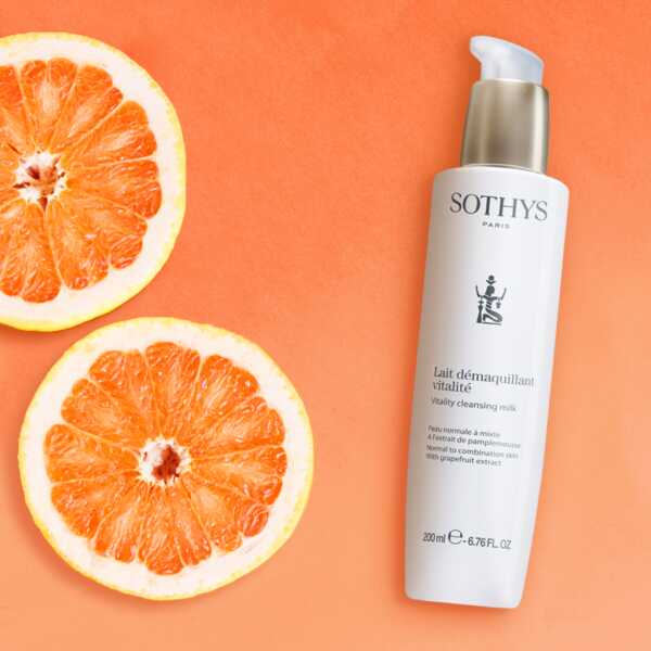 Sothys Vitality Cleansing Milk Очищающее молочко для нормальной и комбинированной кожи с экстрактом грейпфрута, 200 мл