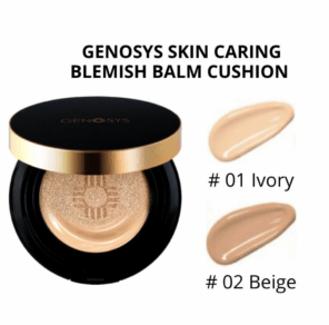 Genosys Skin Caring Blemish Balm Cushion (CBC) SPF50 Бальзам-кушон для ухода за кожей с тонирующим эффектом, цвет #01 IVORY, 15 мл + 15 мл